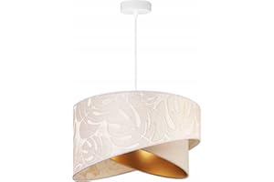 LIGHT HOME LH Light-Home Milan Tulipas Lampara de Techo Colgante Industrial - Lampara de Techo Modernas para Salón Dormitorio y Cocina - Metal - Monserta Beige - Blanco