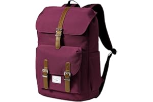Zaino Uomo, Kasgo Zaino Donna Impermeabile Zaino da Viaggio Vintage Zaino Porta PC 15.6 Pollici Zaino Scuola Superiore Pelle Zaino Università Zaini Casual per Lavoro Trekking Campeggio