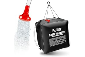 CABLE TECHNOLOGIES Borsa Doccia Solare da Campeggio, 20L/40L Riscaldamento Solare Borsa da Campeggio Maxi, Doccia Portatile con Tubo Rimovibile e Soffione per Campeggio, Escursionismo Trekking attività all'aperto