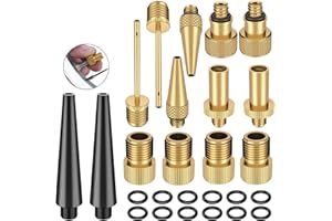 BHGWR 26Pezzi Adattatore pompa bici - Valvola Schrader Adattatore, Valvola Presta Adattatore, Adattatore pompa pneumatici per bicicletta (AV DV SV) Compressore per bici da strada mountain Giocattolo Palla
