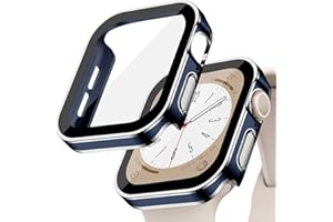 EIHAIHIS Hard PC Waterproof Case for Apple Watch Case 42mm 46mm 40mm 44mm 41mm 45mm, Built-in Tempered Glass Screen Protector, Ultra-Thin HD Full Protective Cover for iWatch Series 10 9 8 7 6 5 4 SE 2nd Gen SE