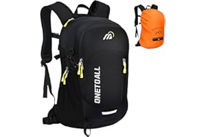 ONETOALL Mochila Antirrobo de Mujer 20L, Mochila de Senderismo Pequeña para Hombre Ligera, Mochila de Ciclismo con Espaldera Transpirable para Senderismo, Viajes y Trayectos Diarios, Solo 500g