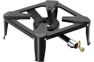 WILTEC Hornillo de gas 450g/h 7kW Fogón de camping Cocina portátil Gas butano/propano Outdoor Acampada