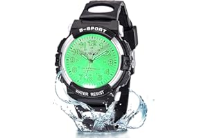 Juboos New 7 Color Kids Watches,Children Analogue Quartz Watch for Boys Girls Kids Waterproof Time Teach Watches, 7 Color Dial Soft Band Wrist for Kids Sport Outdoor Wrist Watches