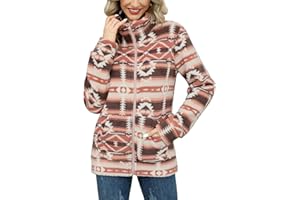 Mainfini Women Teddy Fleece Jackets Sweatshirts Warm Casual Long Sleeves Shirt Zip with Pockets for Autumn Winter S-XXL