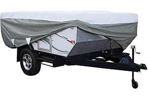 Classic Accessories Over Drive PolyPRO3 Deluxe Pop-Up Camper Trailer Cover, Fits 16' - 18' Trailers (80-042-183106-00)