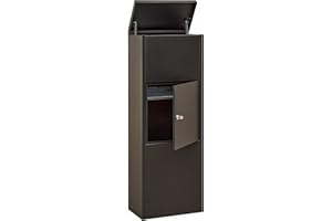 ‎VEEHAUS VEEHAUS Paketbriefkasten Groß Briefkasten Edelstahl Paketbox Draussen Groß XXL Und Postbox Für Pakete Briefkasten Mit Paketfach (Ohne Ständer, Schwarz)