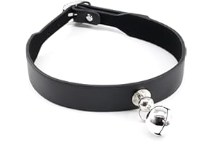 KOME WAIREY Women and Men's Punk Style Leather Choker Collar, Gothic Costume Collar Necklace for Girls, Ladies and Teenagers