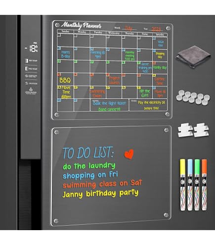 2 Pièces Calendrier Magnetique Frigo, 40 x 30 cm Tableau, tableau magnetique fri
