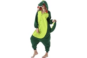 AKAAYUKO Damen Karneval Kostüm Pyjama Herren Weihnachten Halloween Jumpsuit Schlafanzug Tiere Onesie Overall Nachtwäsche Faschingskostüme