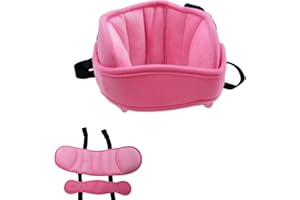Peixiong Child Car Seat Head Trailer Adjustable Toddler Headrest Support Band Head Strap Child Car Safety Sleeping Pillow Neck Relief Pillow Soft Carseat Straps Cover for Plane (Pink)