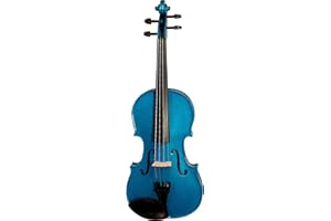 Stentor Harlequin Violin Outfit 1/2 Size, Violin for Intermediates with P&H Fibreglass Bow, Lightweight Case, Colourful String Instrument 1401EBU, Marine Blue