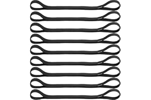 SUMIND 9 Pieces Thick Non-slip Elastic Sport Headbands, Elastic Silicone Grip Exercise Hair and Sweatbands for Football, Basketball, Soccer, Tennis, Yoga and Golf (Black)