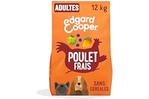 EDGARD & COOPER Edgard Cooper Croquettes Chien Sans Céréales, (Poulet Frais, 12kg), Viande fraîche et protéiné, Nourriture Naturelle pour Chien Adulte, Hypoallergénique, Sans sucres ajoutés