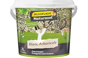 Algoflash Naturasol Blanc Arboricole, Seau de 3 L pour 7 à 10 Arbres, BIOBLAN3000AN