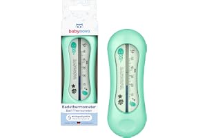 babynova Badtermometer för baby – Säker vattentermometer för babybad – Badtemperaturtermometer för nyfödda – BPA-fri - Turkos