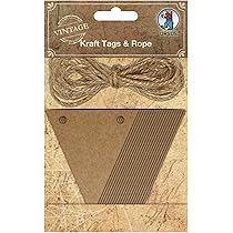 25 Bandierine In Carta Kraft Con Corda Di Iuta - Per Feste E Decorazioni Fai Da Te, 21x14cm - Foto 11
