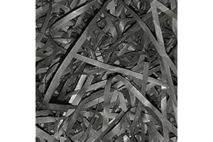 IRTAZAZ DEALS (200 Grams) Hamper Stuffing Filler Shredded Tissue Paper Ideal For Gift Boxes Easter Baskets Packaging Filler Decorative Shreds Raffia Paper Party Supplies Accessories Egg Basket. (Jet black)
