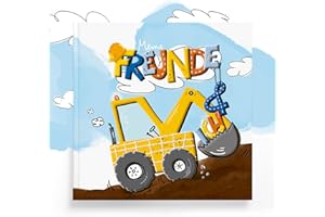 Urselli Kindergarten Freundebuch Baustelle: „Meine Freunde und ich“ - Freundebuch Kindergarten Junge - Meine Freunde Buch zum Ausfüllen - Erinnerungen schaffen