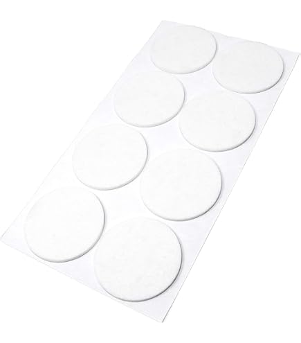 Adsamm® 4 x zelfklevende viltglijders, bruin, diameter 70 mm, rond, meubelglijders van vilt met 5,5 mm dikte, meubel- en vloerglijders