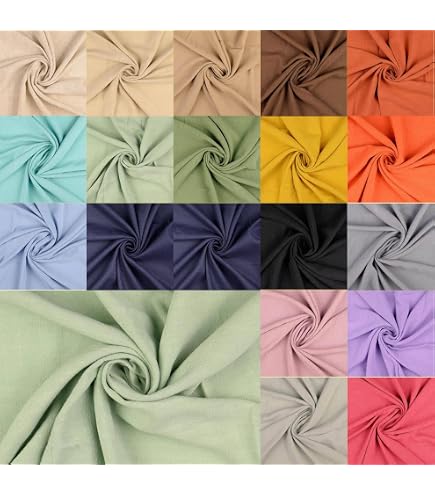 Viskose-Leinen-Stoff Viccy – 50 Cm Meterware, 30% Leinen, 70% Viskose, 136 Cm Breit, 175 G/m², 24 Farben
