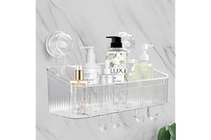 wenrescry Mensola Doccia con Ventosa Rimovibile Senza Foratura - Portaoggetti Impermeabile, Resistente agli Oli, Capacità di Carico Fino a 25kg, Porta Shampoo e Accessori per Bagno e Cucina