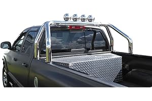 HANSEN STYLING PARTS Arceau de sécurité en acier inoxydable 76 mm pour pickup's - Ajustement universel - Réglable - Convient pour une largeur de surface de chargement de 1700 à 1900 mm.