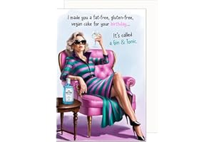 Edition Seidel Premium Birthday Card with Envelope. Greeting Card with Saying Billet Birthday Man Woman Gin & Tonic Funny Humour (G3585 SW024)