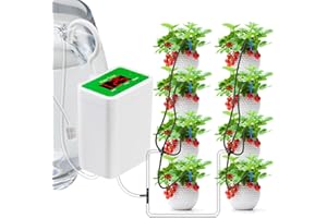 QKTYB DIY Automatisches Bewässerungssystem mit Filtern Indoor Automatisch Bewässerung Set Topfpflanze Urlaub Bewässerungssystem Balkon für 8 Zimmerpflanzen mit Wasserpumpe für Blumenbeet Terrasse Garten