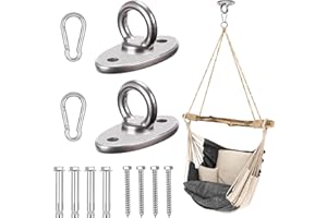 Zyluniy Haczyki sufitowe, 2 sztuki, płyta oczkowa ze stali nierdzewnej, stal nierdzewna 304, haki ścienne, uchwyt sufitowy, hak na huśtawkę do 500 kg, hak sufitowy, hak do dużych obciążeń, do