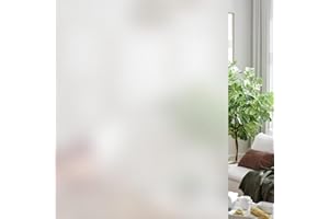 ForenTex Vinilo Opaco para Ventanas Sin Adhesivo – Lámina Translúcida Reutilizable, Efecto Esmerilado, Anti-UV, Privacidad Total, Fácil de Instalar, Ideal para Baño, Cocina, Cristales (90 x 200 cm)