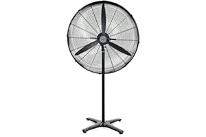 MENTALSHOPWB VENTILATORE A PIANTANA DA TERRA INDUSTRIALE PALE 65 CM OSCILLANTE ZEPHIR ZDM65CM