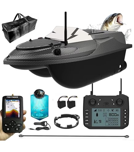 Barco De Cebo Inteligente Con GPS Y 3 Contenedores – Buscador De Peces Con Luz Nocturna Para Pesca Nocturna