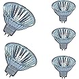 Osram Circular Dimmable Long Lasting Lifespan illumination Entrance, Kitchen,Restaurents Track & Recessed Halogen Bulb (Pack Of 5) - 12V 50W (MR16) - Yellow