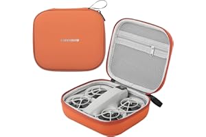 Haofun Sac de Transport pour DJI Neo, Étui de Protection à Coque Dure en EVA, Sac de voyage pour DJI Neo Drone, Télécommande et Accessoires, Orange