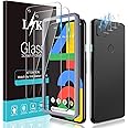 [2+3 Stück] LϟK Schutzfolie für Google Pixel 4a mit 2 Stück Schutzfolie + 3 Stück Kamera Folie - Folie mit Rahmen Blasenfrei 