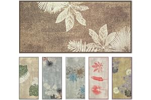 OLIVO TAPPETI OLIVO.shop SPRINT PLANT Tappeto moderno cucina, Tappeto cucina antiscivolo lavabile, Tappeto cucina foglie, Passatoia cucina antiscivolo, vari colori e misure. (Beige, 50x180 cm)