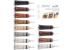SEISSO Möbel Reparatur Set, Möbel Ausbesserungs Set, 12 Stücke Holzboden Reparatur Set für Kratzer, Flecken, Brandflecken, Holzböden, Türen, Tische, Stühle