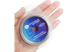 MILEPETUS Silver Fishing Wire Line: 10LB-200LB Stainless Steel Fishing Leader Wire 10 Meter with 10pcs Crimps Sleeves