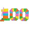 Fax Potato 100th Birthday Pinata Set with Stick & Blindfold - Pink Stick - Mexican Kids Girls Boys Birthday Large Party Parties Games Decorations Kit