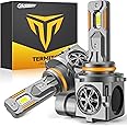 Termitor 9005/HB3 LED Bulbs, 800% Ultra Brightness, 1:1 Halogen Size, 6500K Cool White, 60000Hrs Long Service Life with Cooling Fan, Plug and Play, Pack of 2