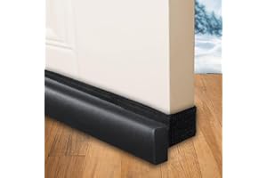 BKSAI Uszczelka do drzwi wejściowych, 80 cm, uszczelka do drzwi, szczelina drzwiowa, 5 cm, możliwość przycięcia, bez klejenia, ochrona przed zimnem, ochrona przed wiatrem, izolacja, ochrona przed