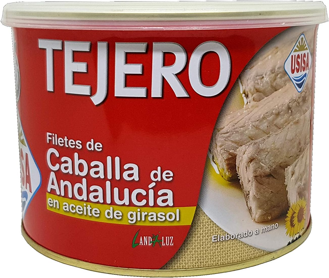 Filetes de Caballa en Aceite Girasol - 1 Lata x 1170 g - TEJERO - Conserva de Pescado