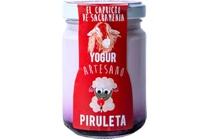 El Capricho de Sacramenia | Pack Piruleta | 20 Yogures Artesanos Leche de Oveja y preparado natural de Piruleta | Cremoso, Natural Saludable | Preparados Gourmet | Sin Gluten | Sabor Único Original
