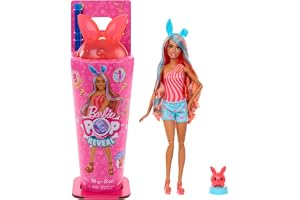 Barbie Pop Reveal-serien, set med docka och tillbehör, milkshakeserien, doftande modedocka i kattungestil med husdjur, åtta ö