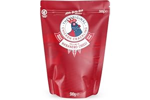 THE ORIGINAL CHICKEN CRACKLING Chicken Crackling Hand Cooked Snack. NEW Double Cooked, Hint of Habanero Chilli Flavour, 500g Resealable Pouch. Low Carb, High Protein, Keto, Gluten-Free Alternative To Pork Scratchings.