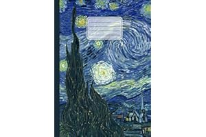 Quaderno di Musica Pentagrammato: Vincent Van Gogh, La Notte Stellata | Con 12 righi per pagina per scrivere, prendere appunti e comporre | Sheet Music Notebook | 110 pagine | Formato A4