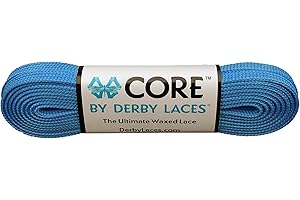 Derby Laces CORE Narrow 6mm Waxed Lace for Figure Skates, Roller Skates, Boots, and Regular Shoes