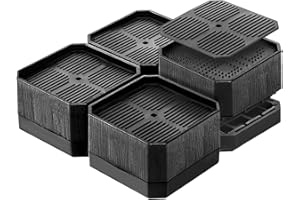 Uping Elevador Muebles Alza Mueble Elevadores Camas Mesas Aumente Altura en 4 cm o 8 cm (Negro)