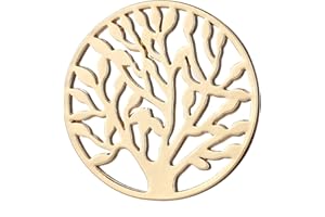 Morella Femme Coin Pendentif en Forme de d'arbre Or doré 33 mm